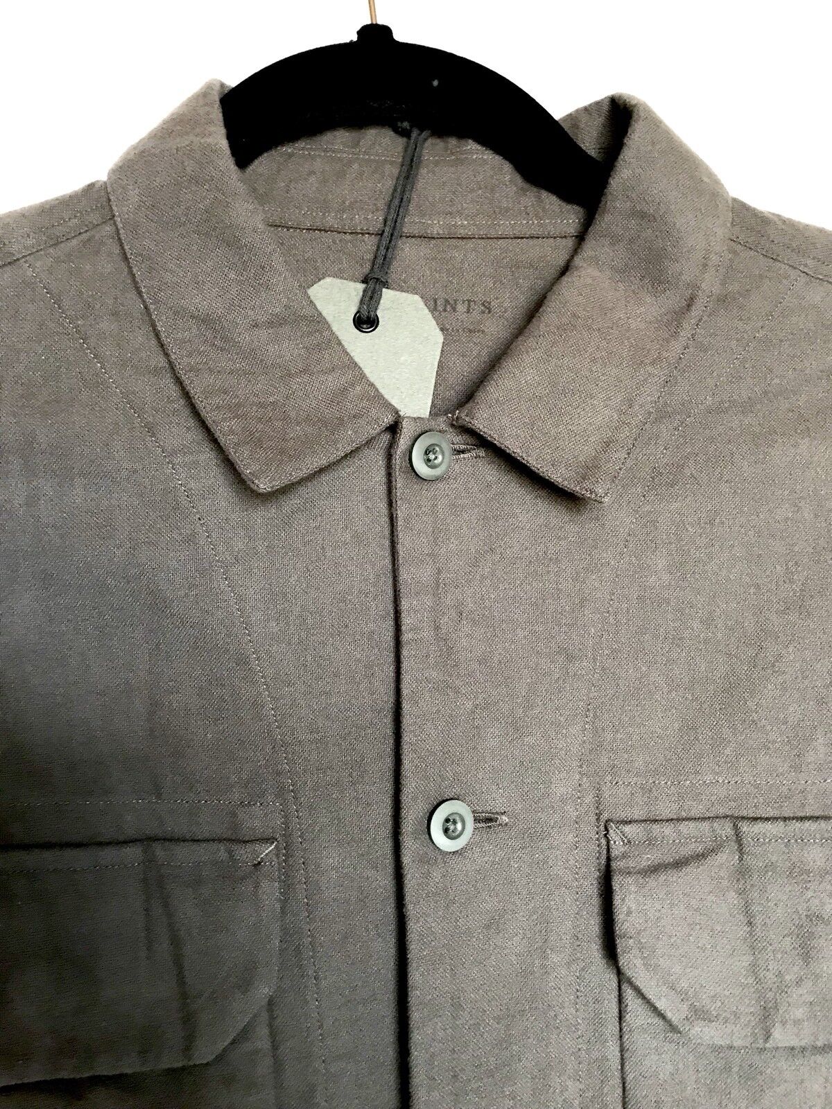 AllSaints Guerra LS Shirt Khaki Retail $165 NWT Price $76 All Saints Size XS