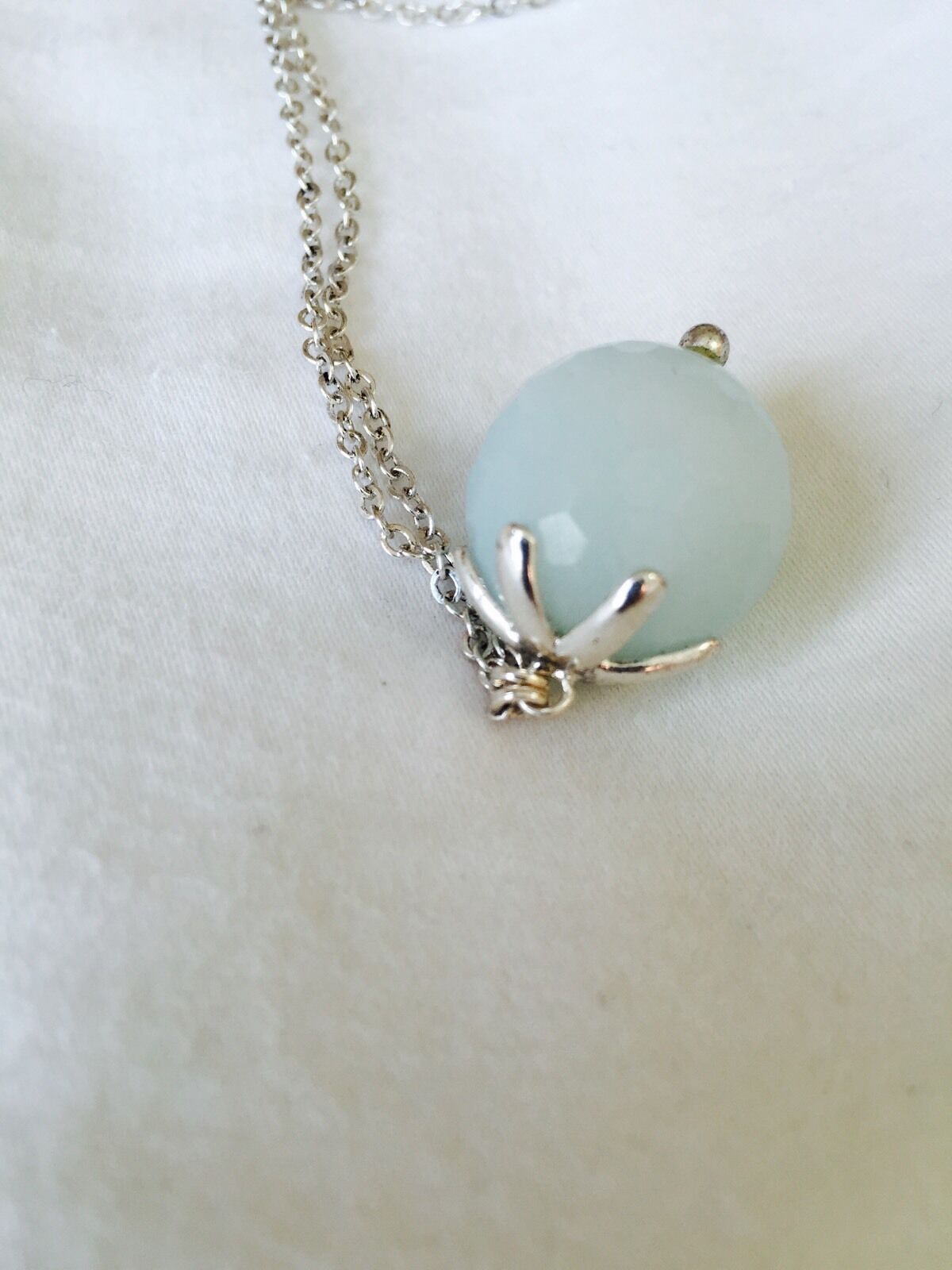 Pilgrim Skanderborg Genuine Quartz Necklace. Sterling Silver Plated.Price $15