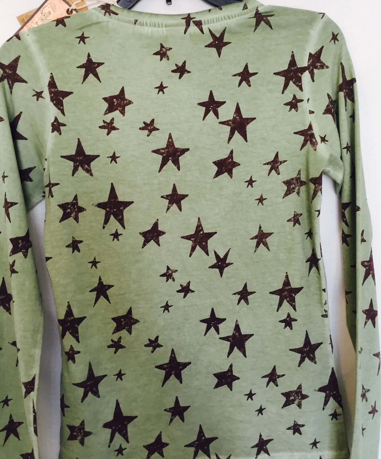 Scotch R'Belle Green Distressed Wash Star Shirt.NWT Age 12 Retail $46 Price $26