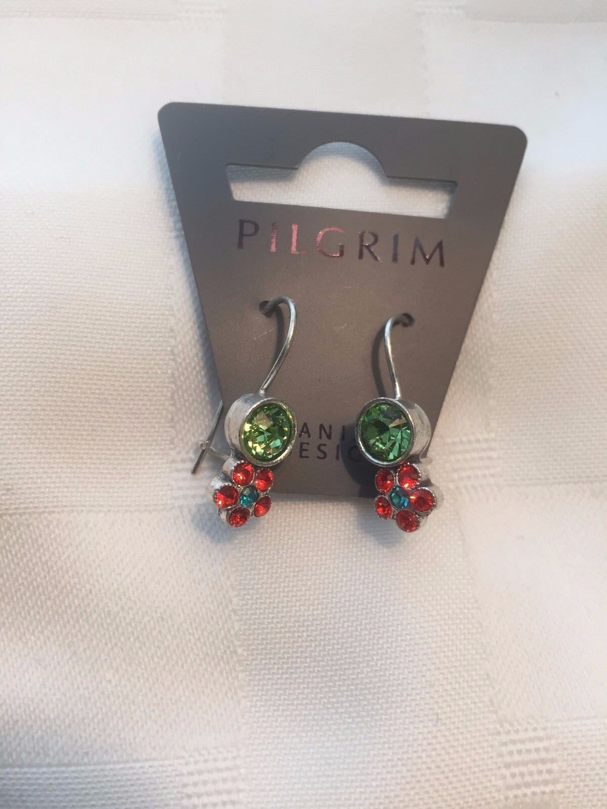 Pilgrim Jewelry Swarovski Crystal Sterling silver Plated Earrings $12.99