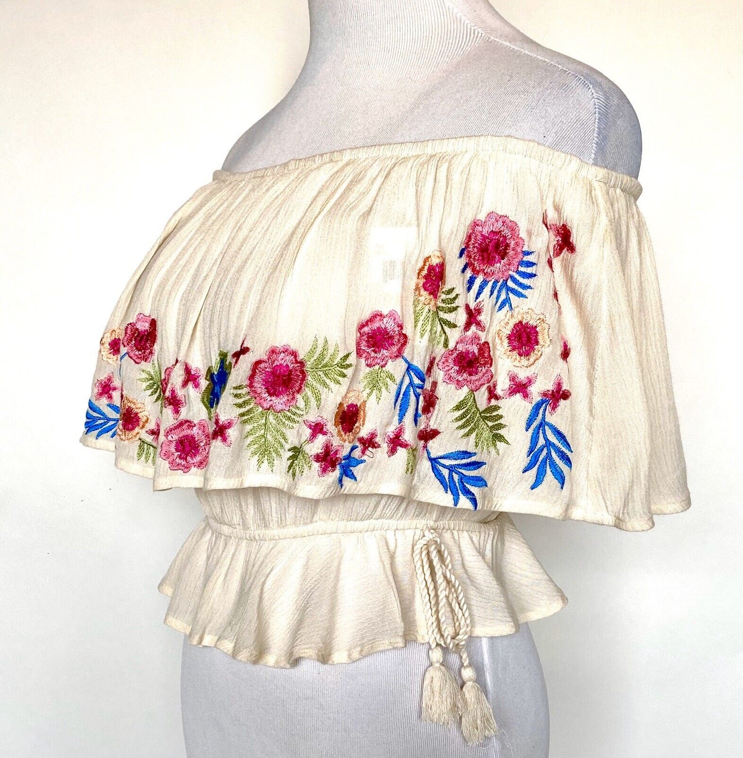 Anthropologie Rahi Cali Boho Embroider Top Retail $76 Price $34 S NWT