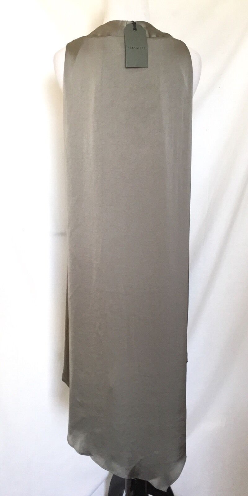 AllSaints Blaze Steel Grey Silky Dress.Retail $308 Price $125All Saints Size 0