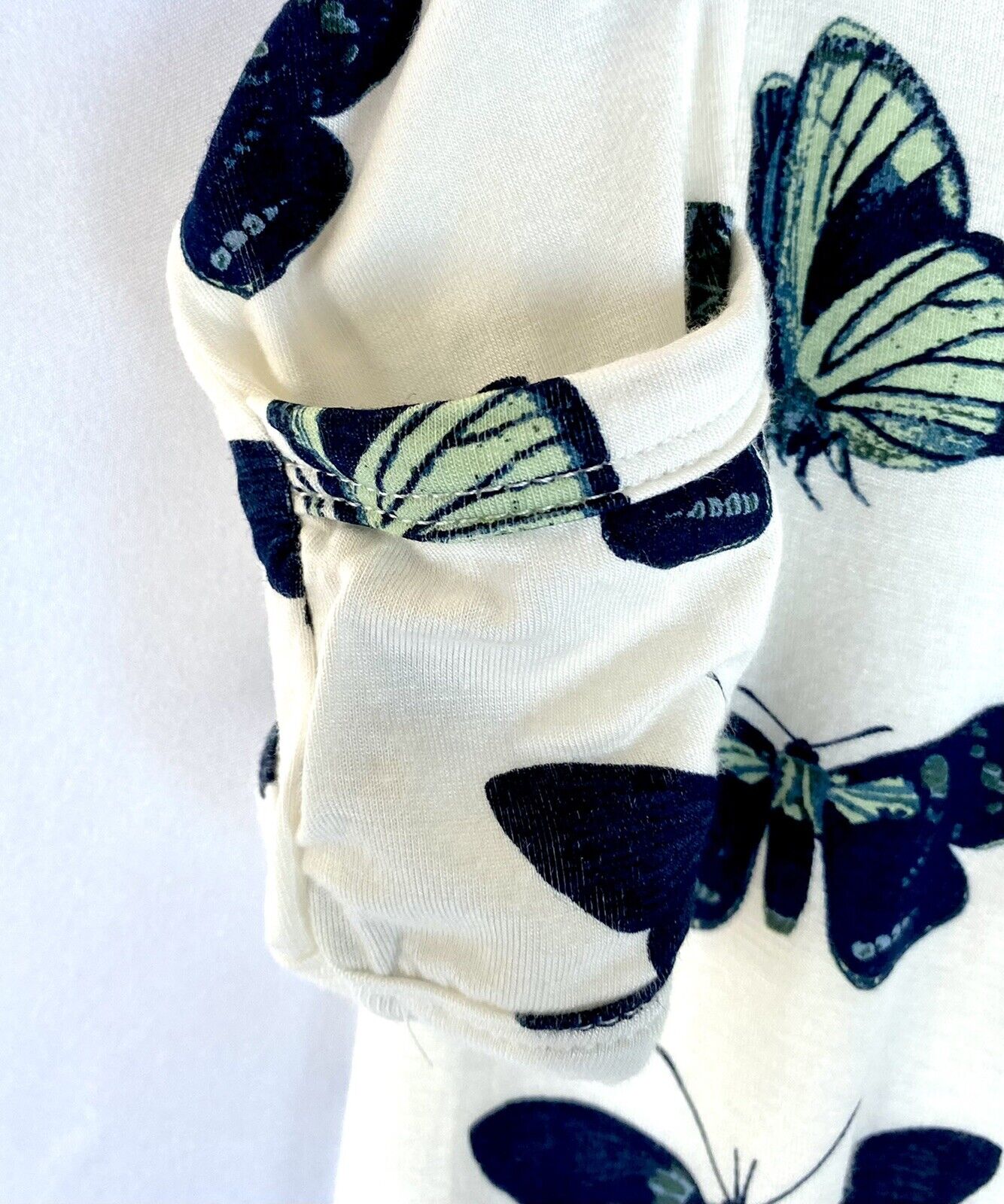 Kate Quinn Bamboo Knotted Gown Blue Moths Retail $36 Price $28 0-3 M