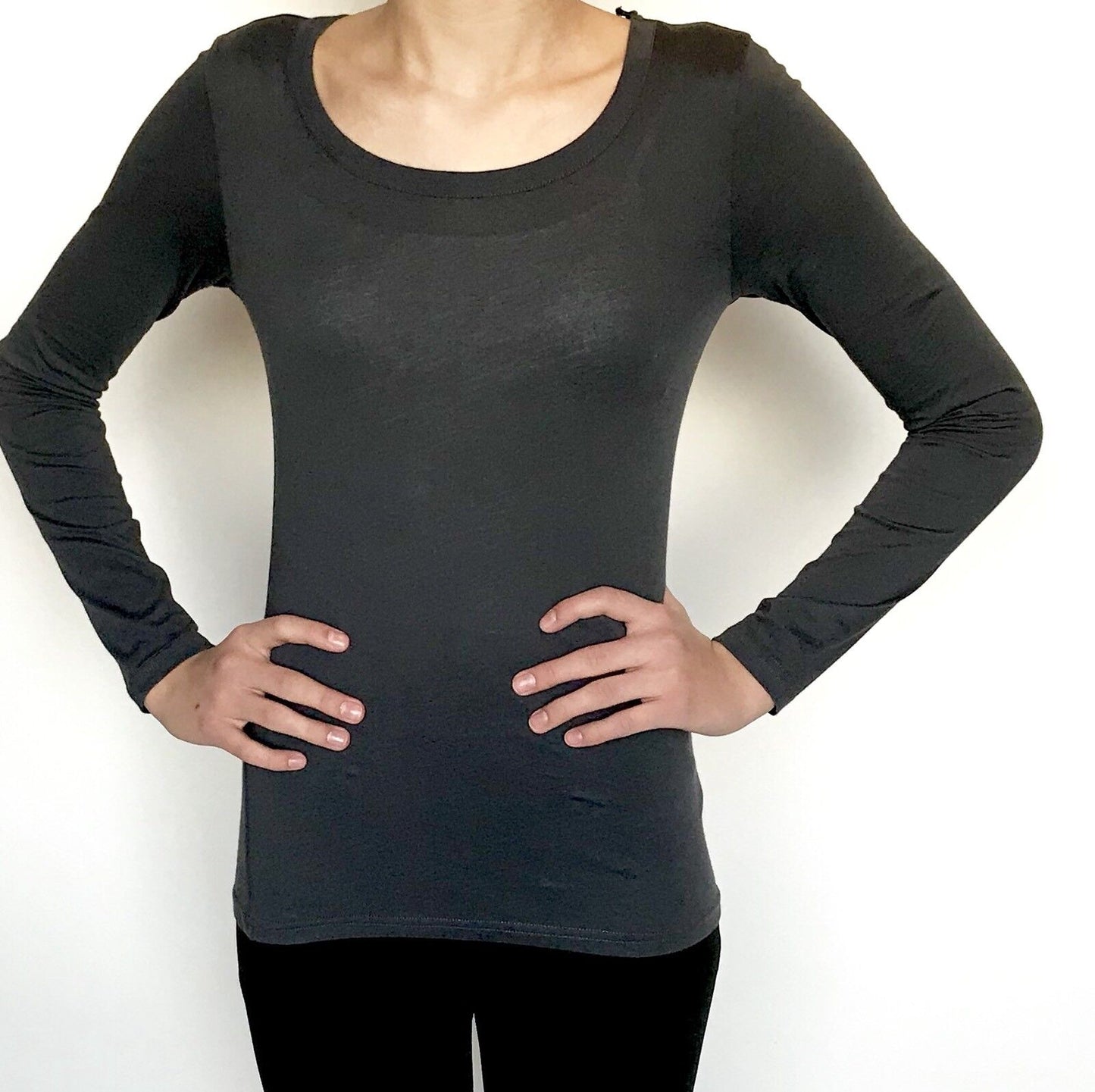 AllSaints Stam LS Top. Washed Black NWT Retail $65 Price $39 Size 0 All Saints