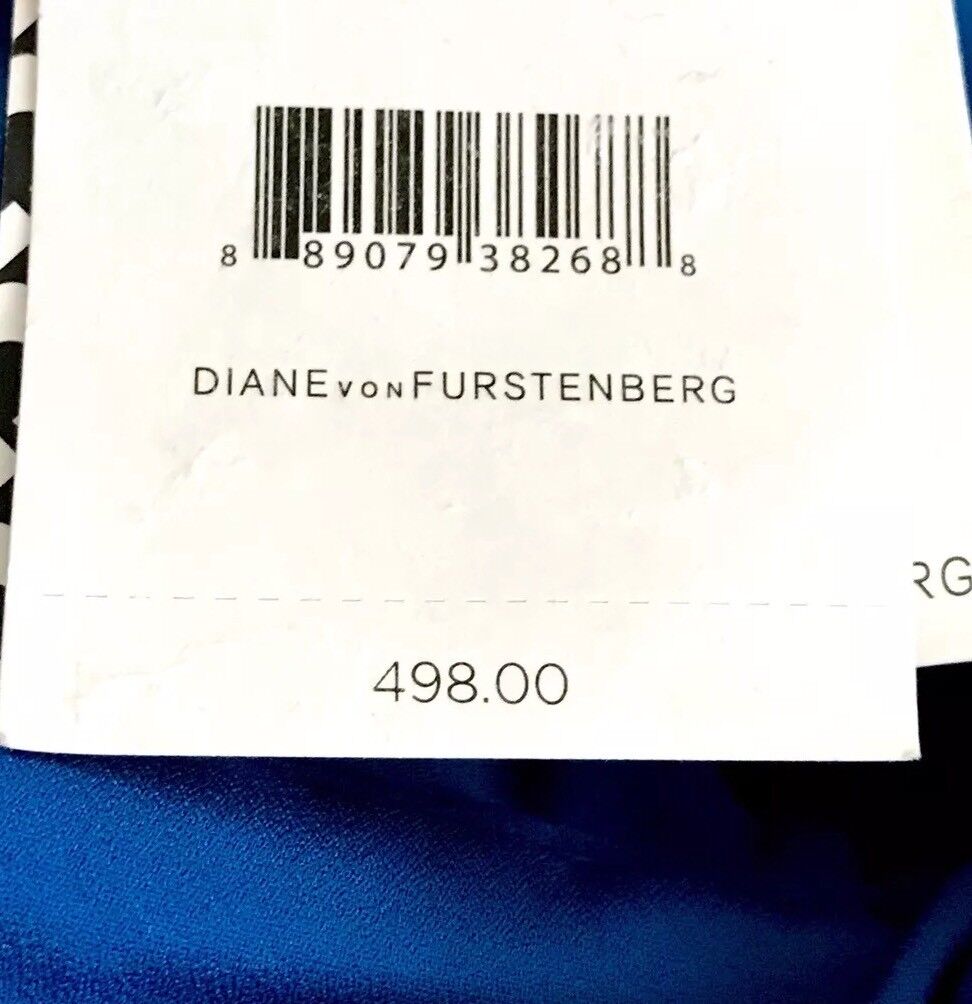 Diane Von Furstenberg Blue & Black Lace Dress. NWT Retail $498 Price $226 Size 4