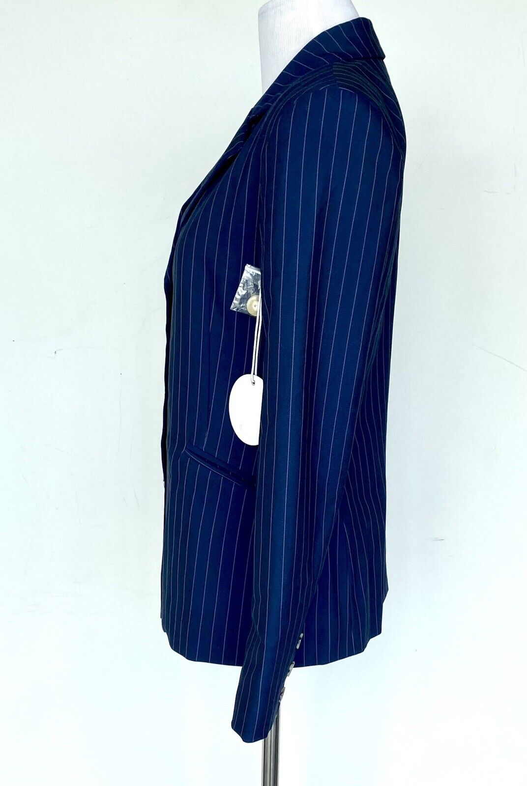 Staud Tunnel Blazer Navy pinstripe retail $245 price $76 size 0