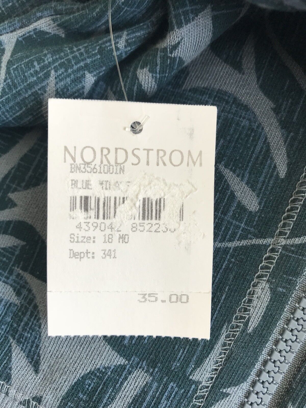 Tucker + Tate Blue Hawaiian Style Hoody NWT Retails $35 Price $18.50 Age 18 M