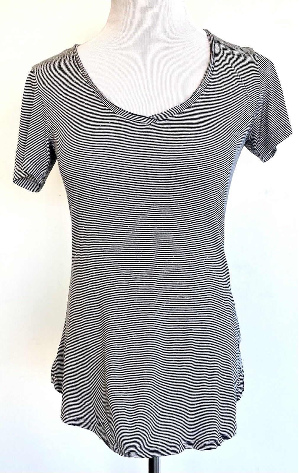 Scotch & Soda Striped Silk Viscose Mix Tee P /XS Retail $69 Price $39