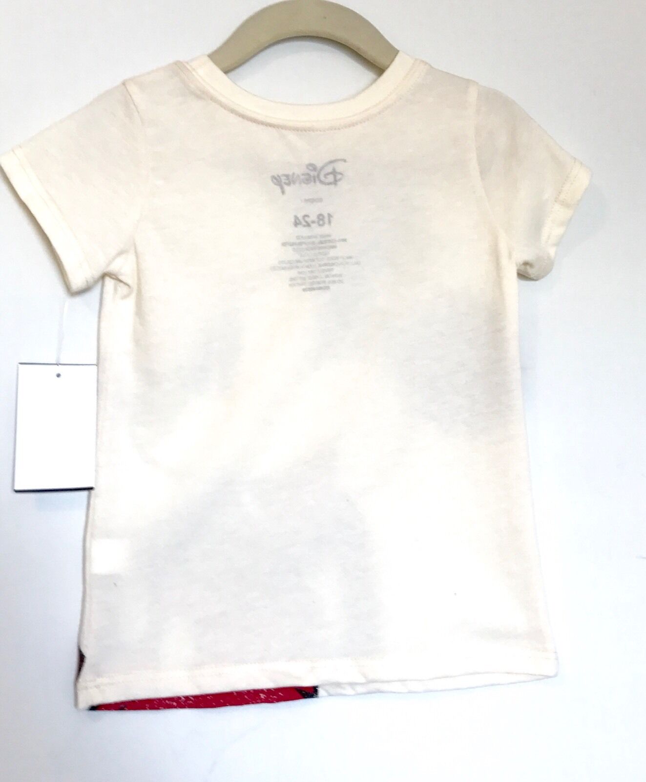 Disney Classic Mickey Mouse Tee. Distressed Fabric. Price $18 Cream Cotton.