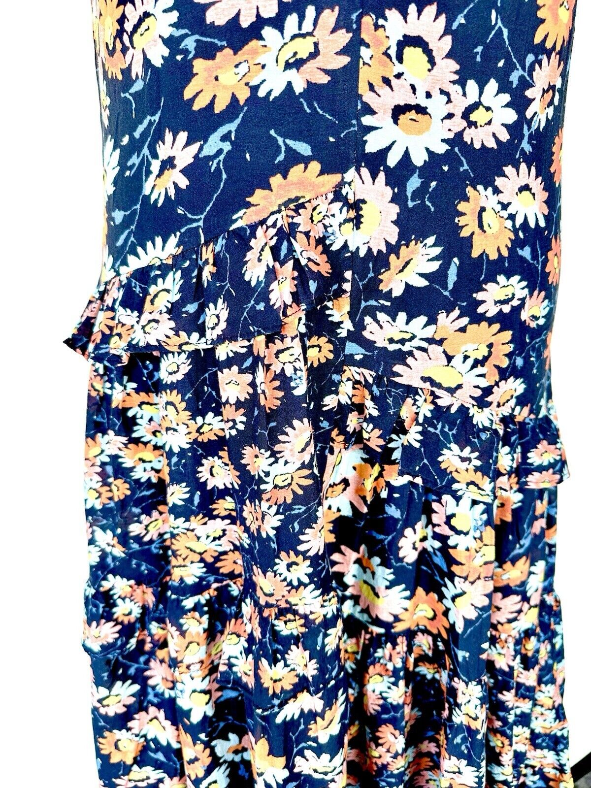 Sundance Pretty Petals Tiered Midi Dress Retails $178 PXXS Ruffle NWT