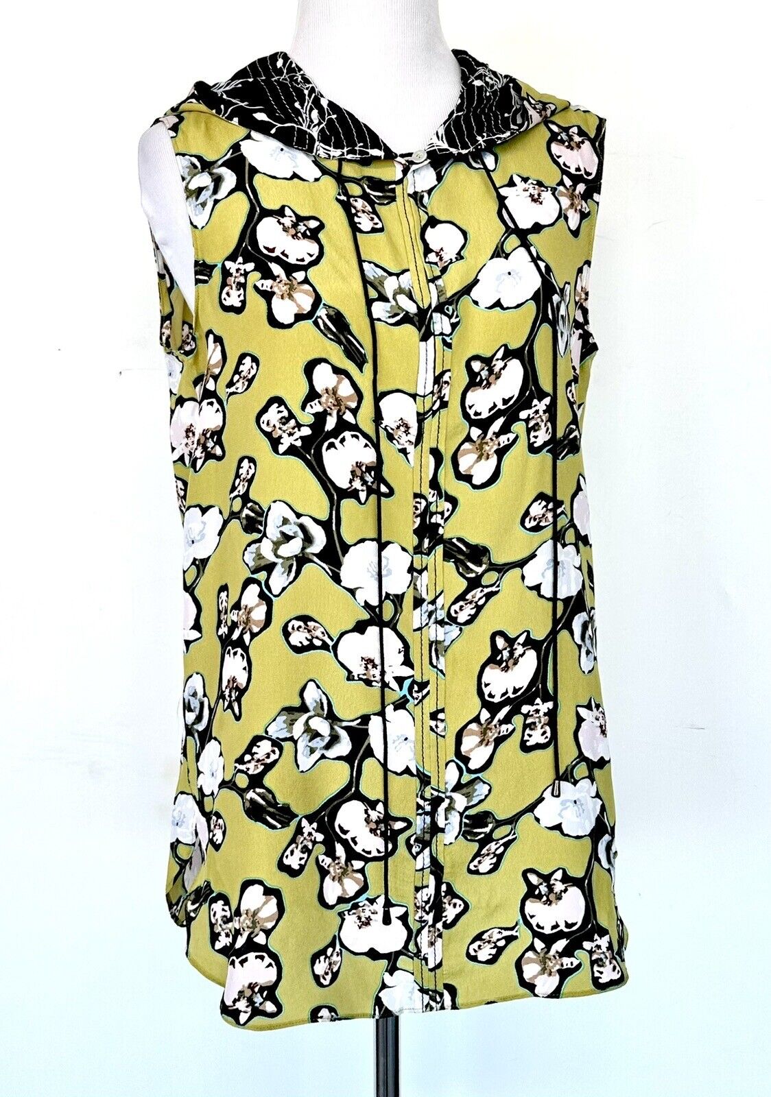 Dorothee Shaumacher Silk Mix Hoody Daydream Meadow Blouse Retail $317 Size 3 (M)