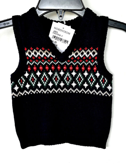 Janie And Jack Fairisle Sweater Vest Age 0-3 M Retail $39 Price $25 NWT