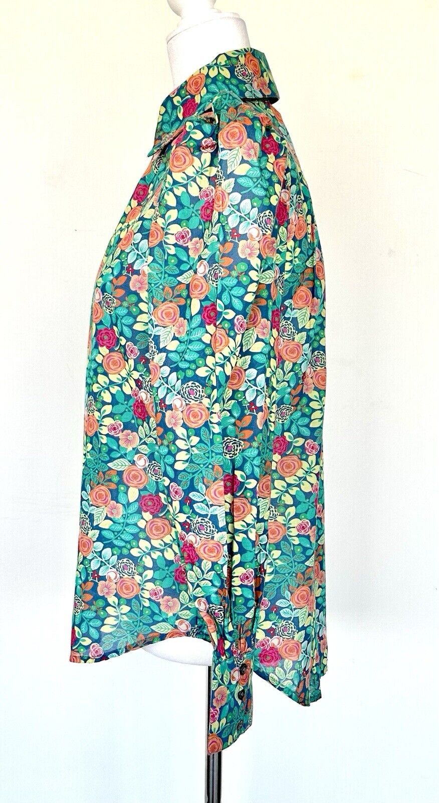 Sundance Rosie Vines Shirt Puff Shoulder Floral Size XS Retail $108 NWT