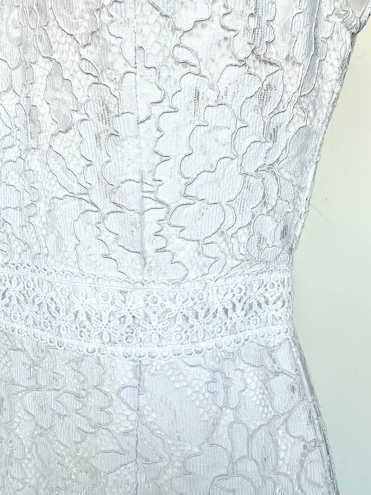 Nanette Lepore White Soutache Lace Mermaid Dress Retail $179 Size 6