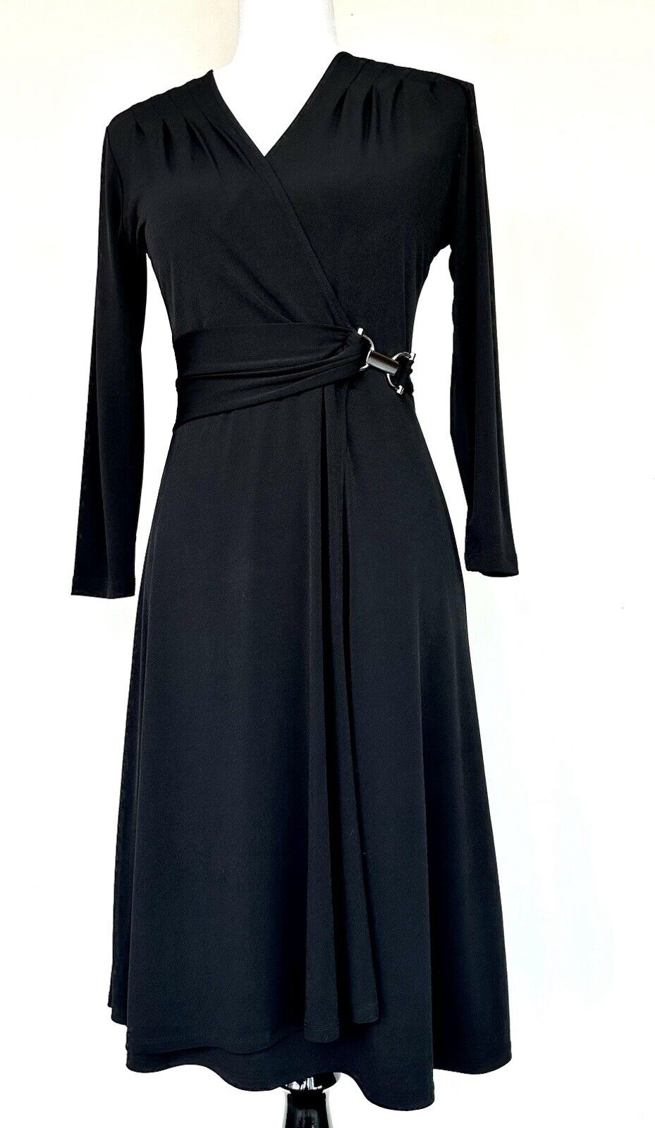 New York & Company Black Dress Metal Clasp Retails $56.95 Stretch XS NWT