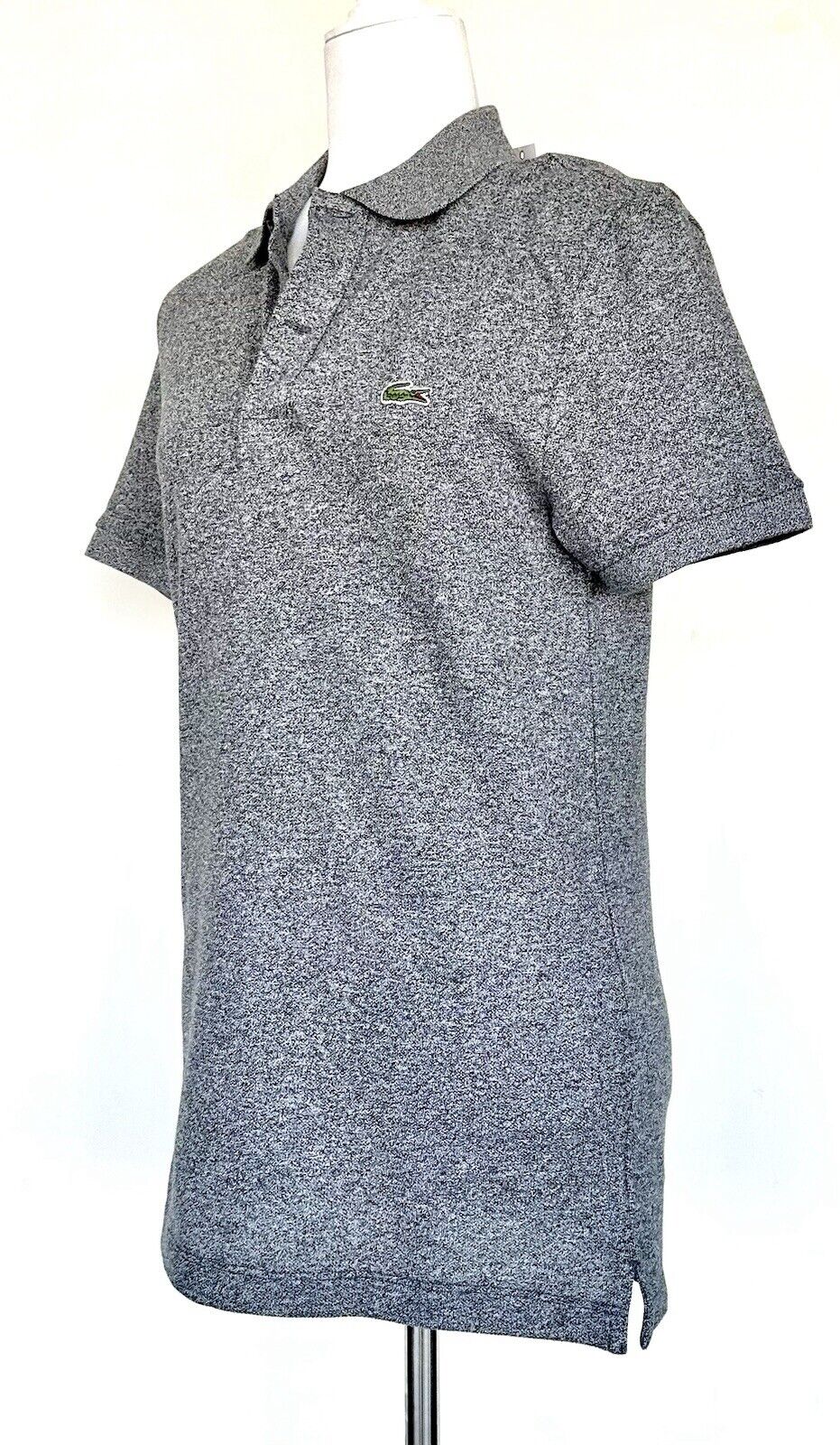 Lacoste Women’s Slim Fit Polo Three Button Shirt Small (3) Retail $98 New Grey