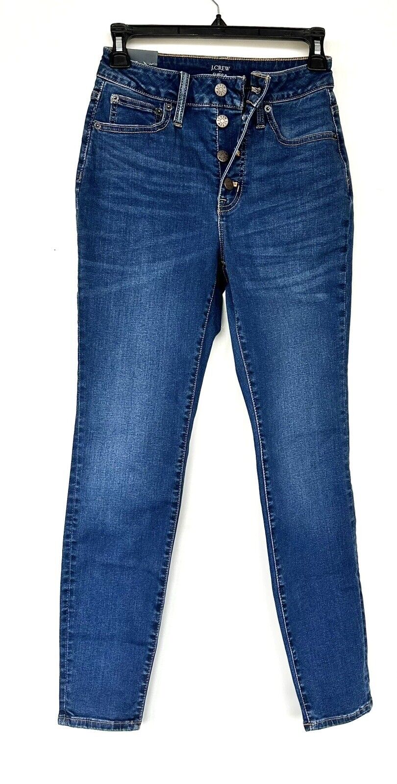 J. Crew Womens Jeans Curvy High-Rise Skinny Dark Wash Stretch Retail $98 Size 25