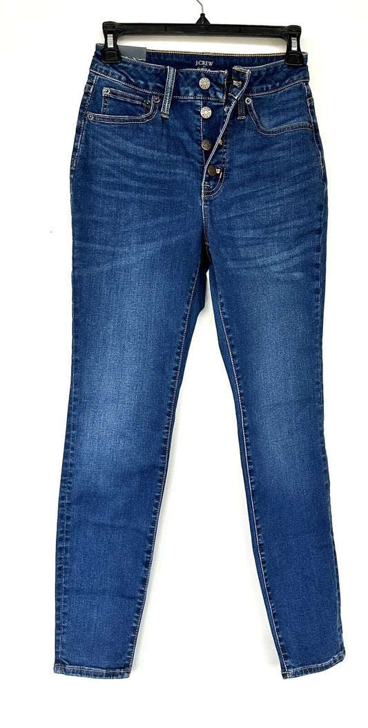 J. Crew Womens Jeans Curvy High-Rise Skinny Dark Wash Stretch Retail $98 Size 25