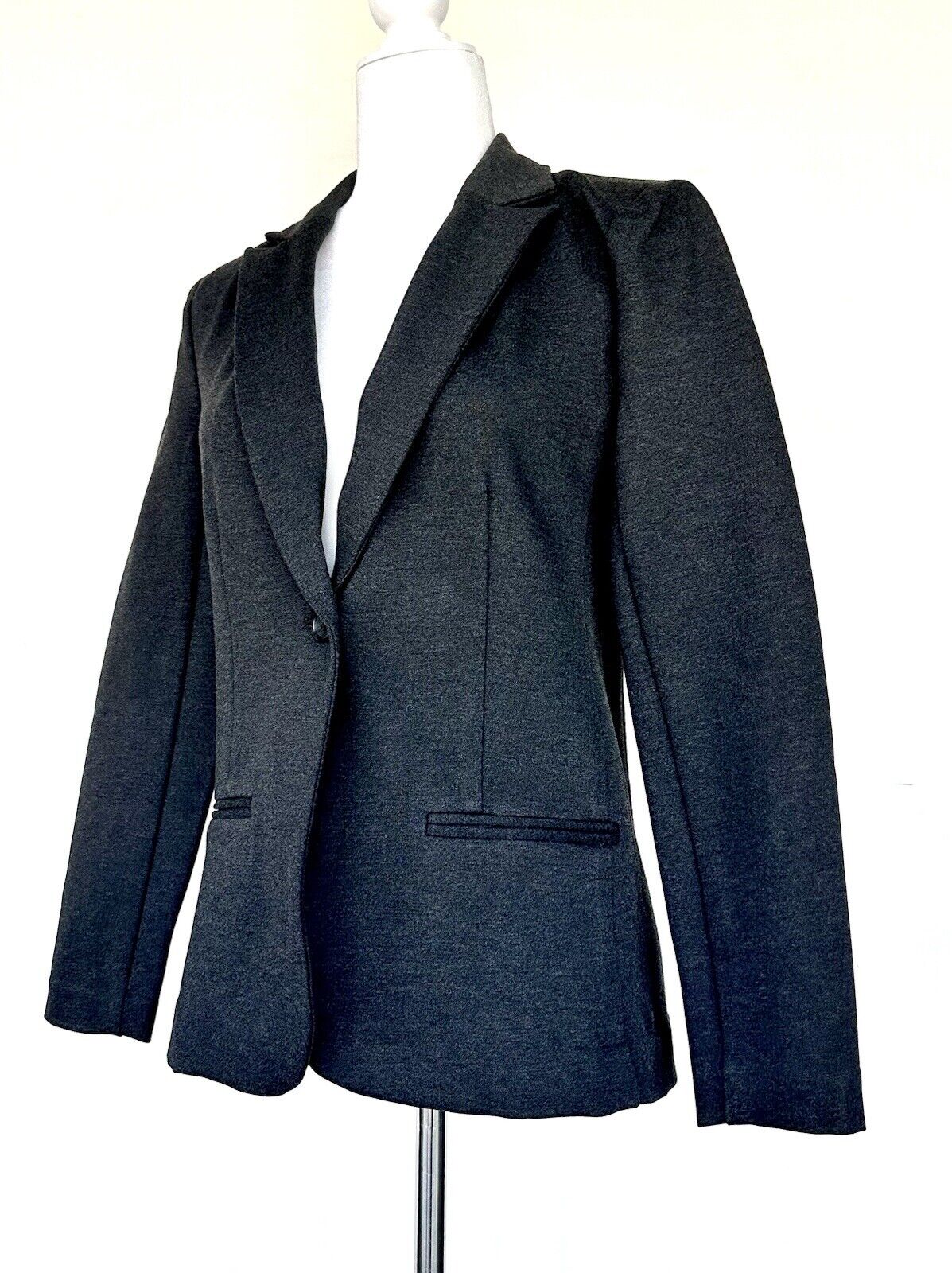 JCREW $148 Ponte Single Button Work Blazer in Carbon Size 0 NWT Retail $148