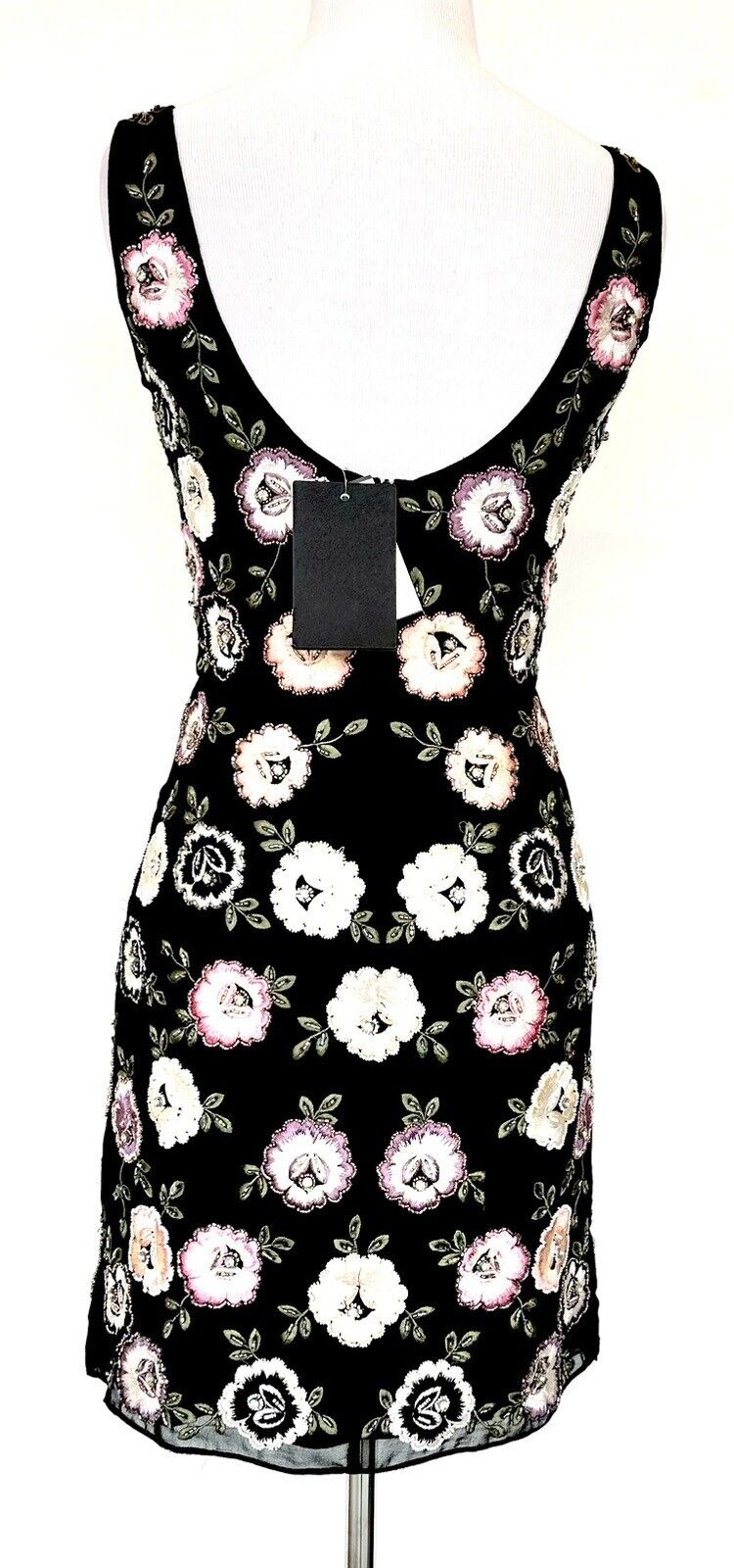 Needle & Thread 2 Beaded Embroidered Floral Mini Sheath Dress  Retail $529