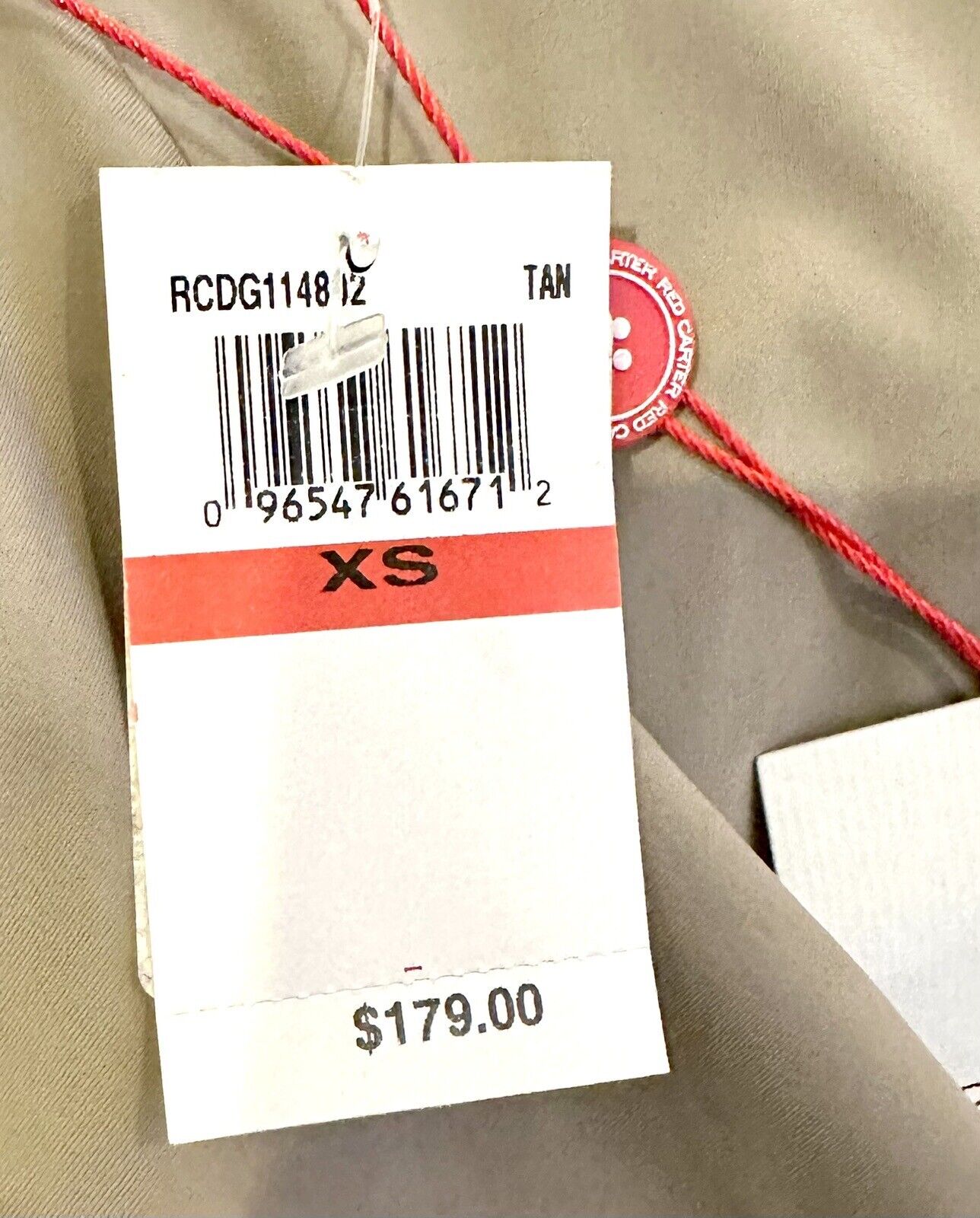 Red Carter Piped Contrast Swimsuit Retails $179 Size XS Tan And Orange