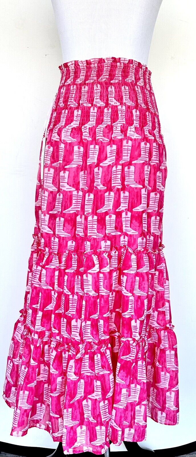 J Marie Dolly Tiered Midi Skirt / Dress size M Retail $158 Price $59 NWT