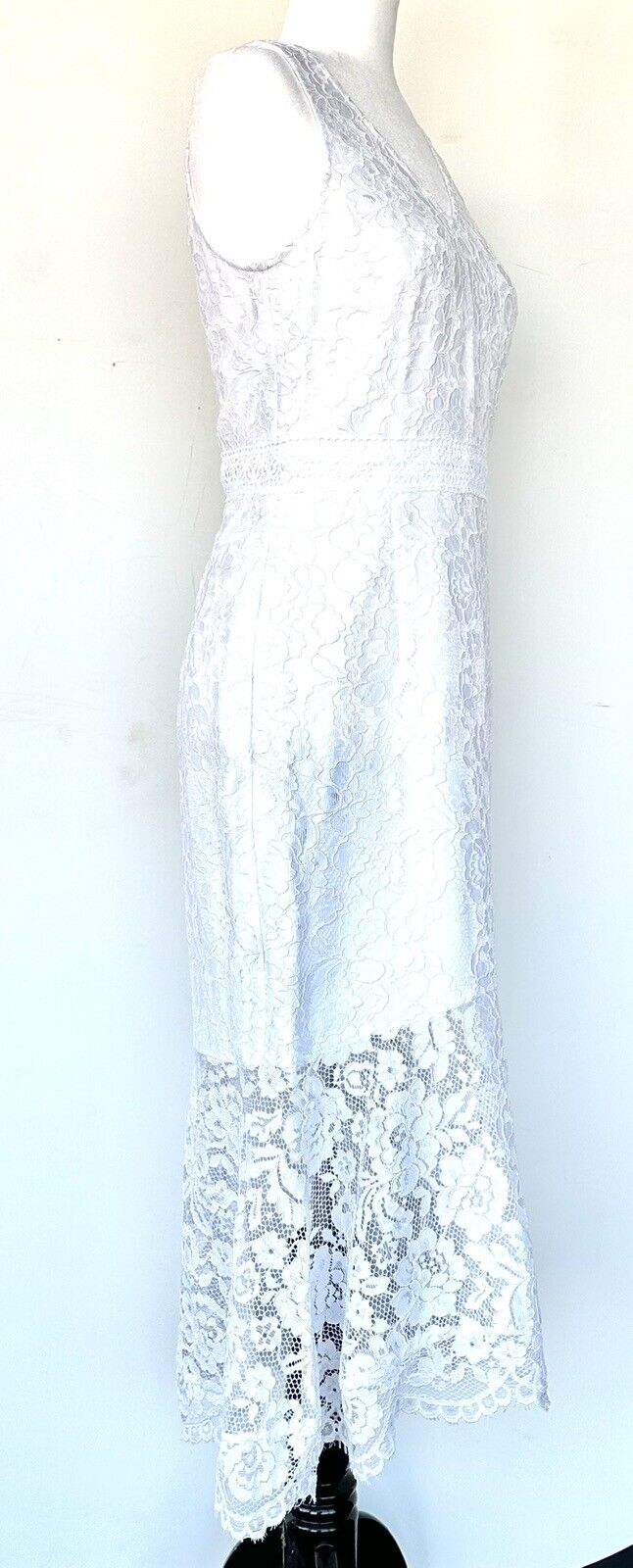 Nanette Lepore White Soutache Lace Mermaid Dress Retail $179 Size 6