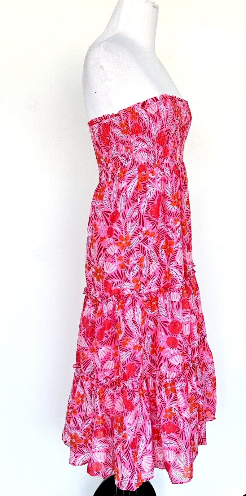 J Marie Dixie Tiered Midi Skirt / Dress size L Retail $158 Price $59 NWT