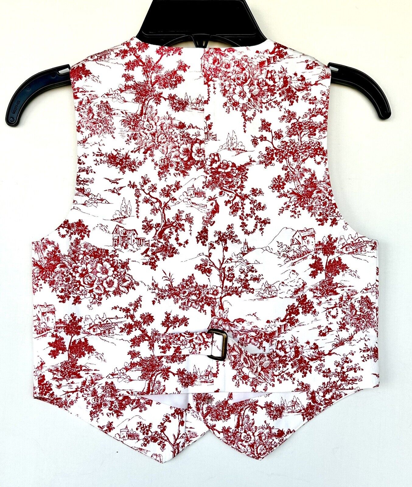 Janie And Jack Toile Red And White Waistcoat Age 5 Retail $54 Price $34 NEW