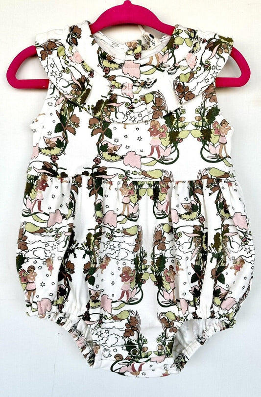 Kate Quinn Sleeveless Circle Ruffle Bubble Rose Fairies Retail $38 6-12 M