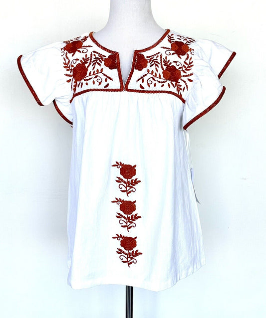NWT J Marie embroidered Aiden Top size XS Retail $106 Price $56