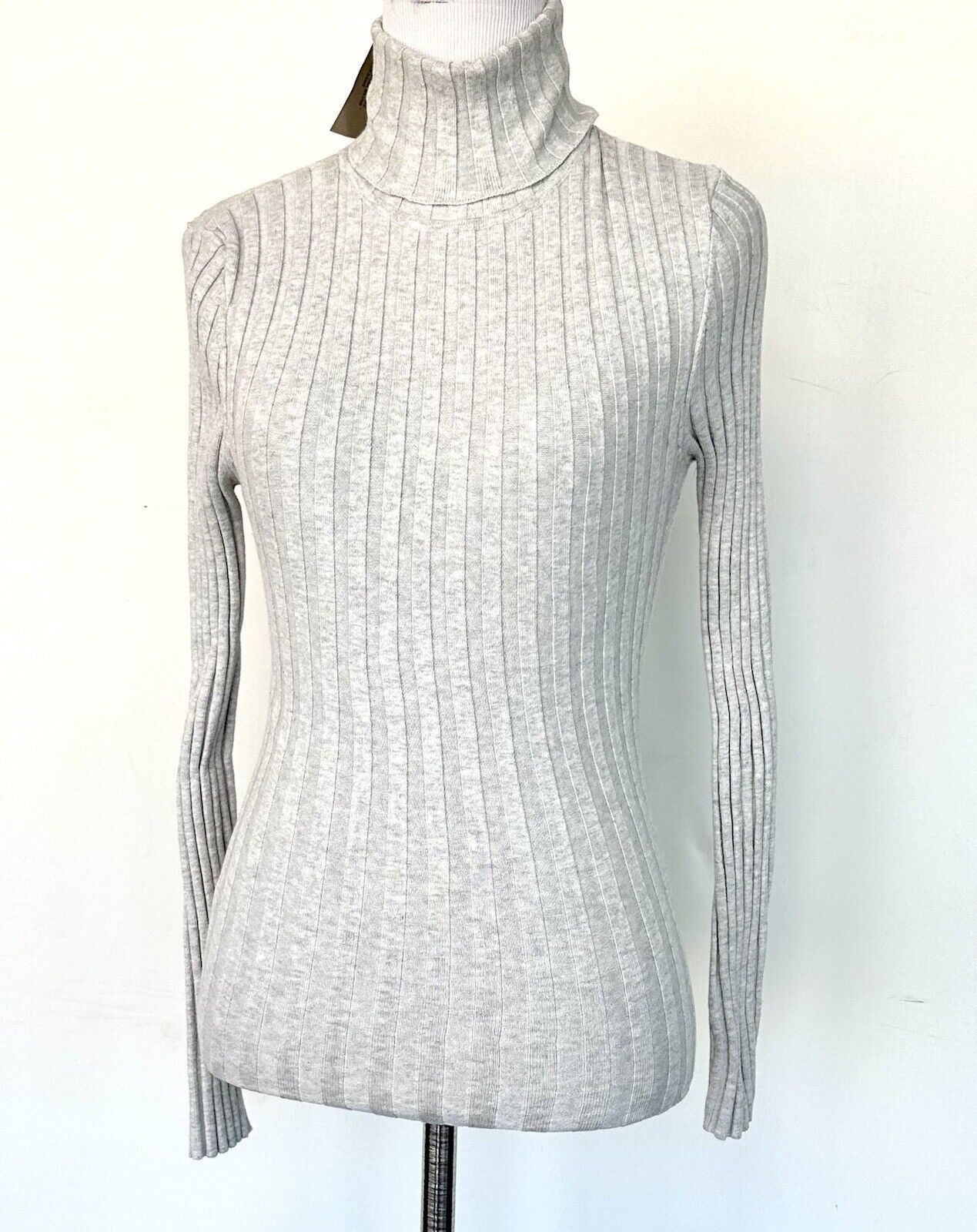 Sundance Legends Turtleneck Sweater Retail $88 PXXS Heather Gray NWT