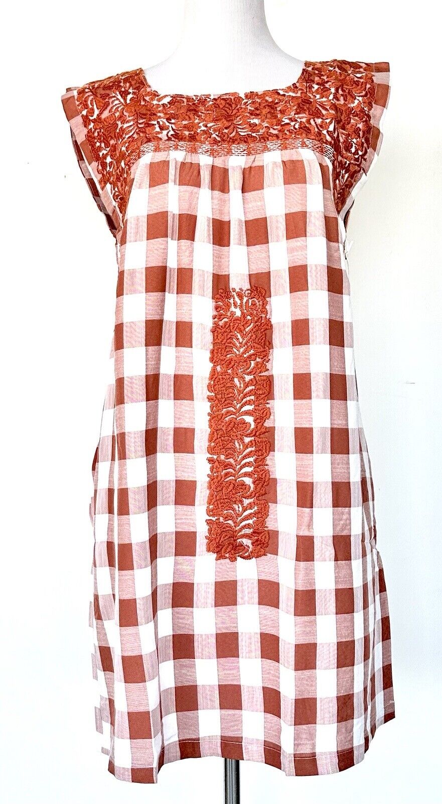 J Marie embroidered Stockton Dress size XS Retail $114 Check Plaid