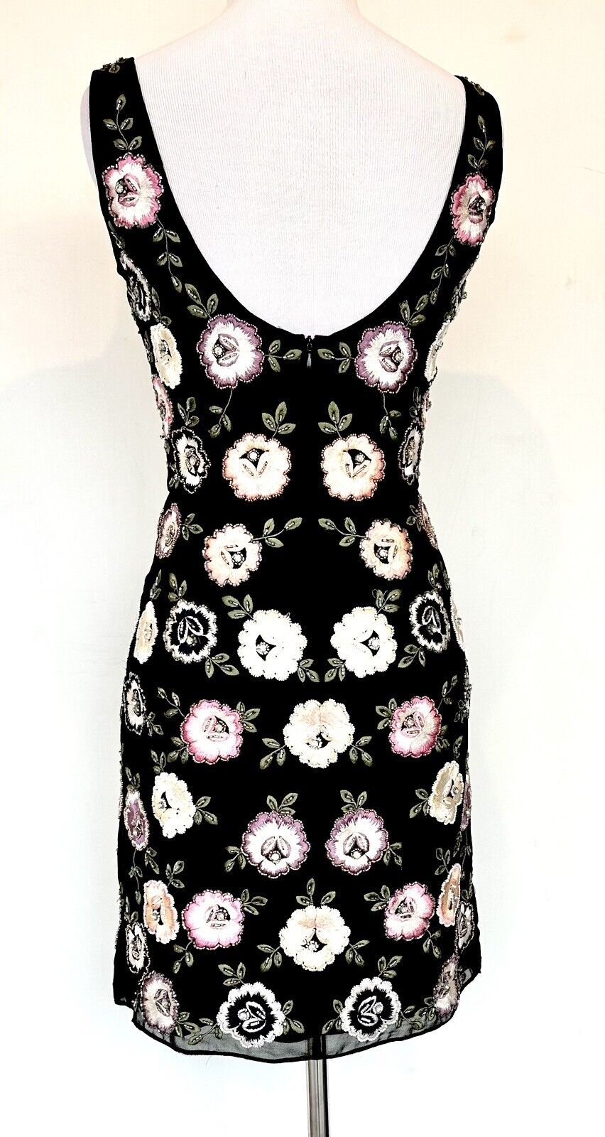 Needle & Thread 2 Beaded Embroidered Floral Mini Sheath Dress  Retail $529