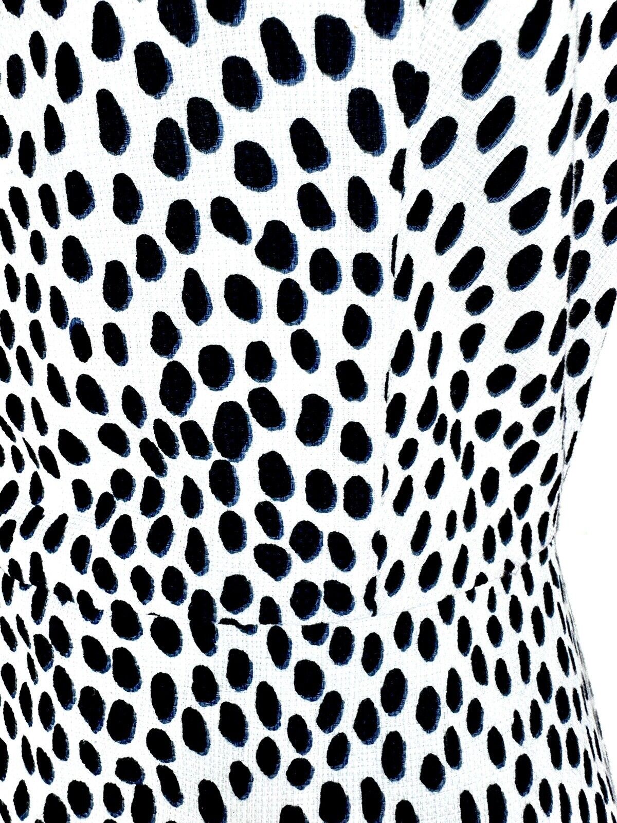 J Crew Textured Weave Ink Ivory Spot Dress Retail $98 Price $69 Size 00