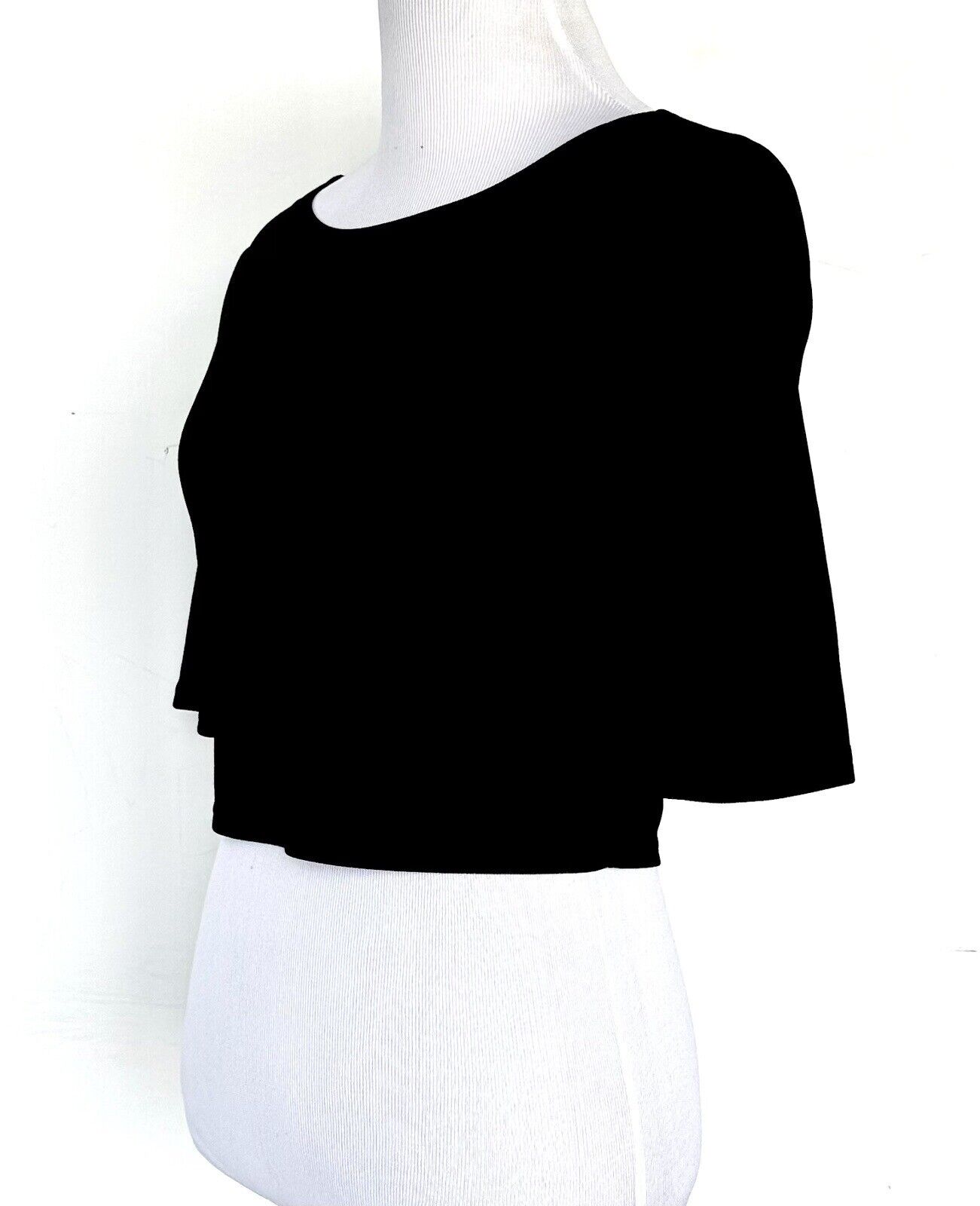 BB Dakota Black Rib Crop Top Retail $49 Price $29 Small NWT
