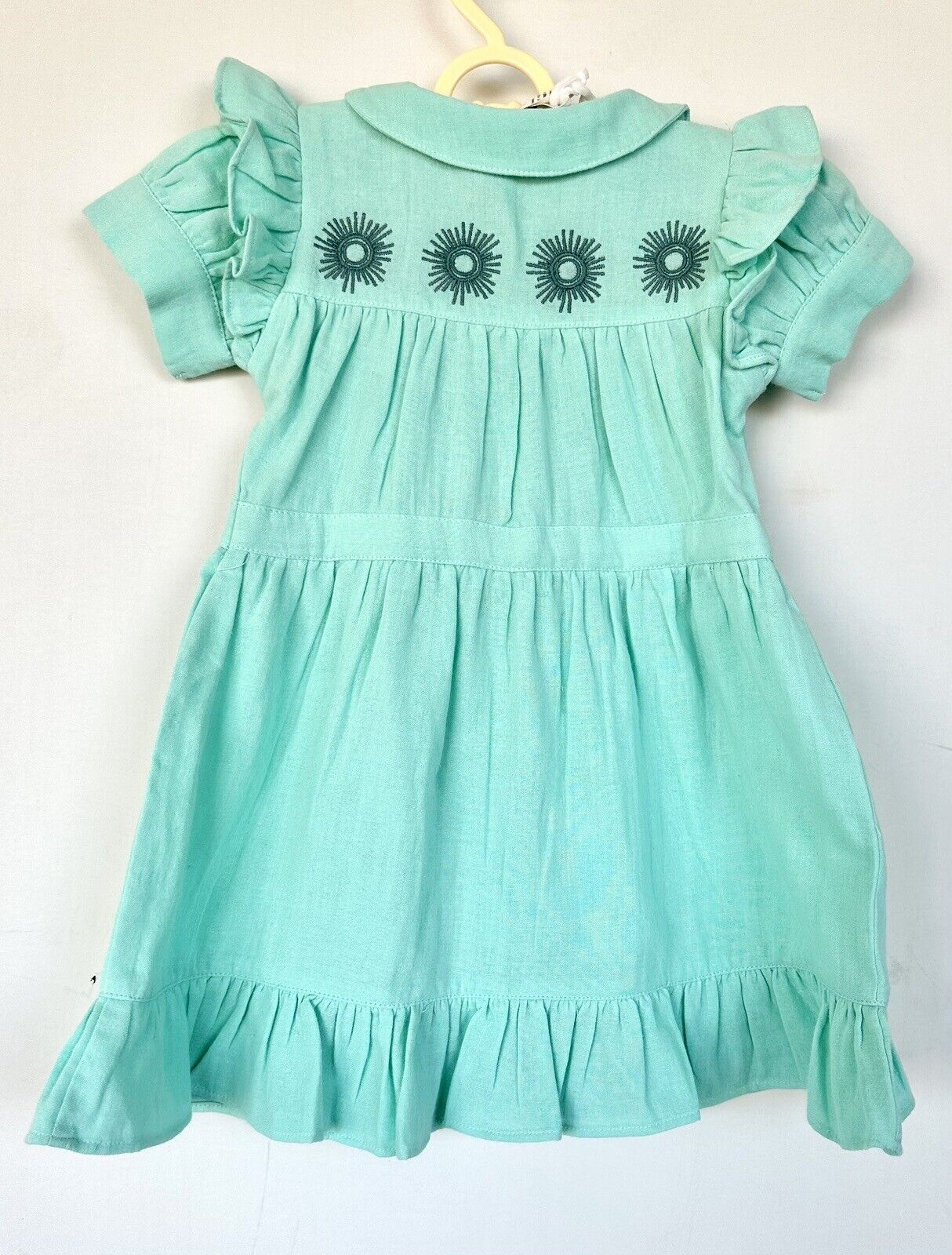 Kate Quinn Sun Embroidered Organic Cotton Gauze Dress 12-18 M $28 NEW