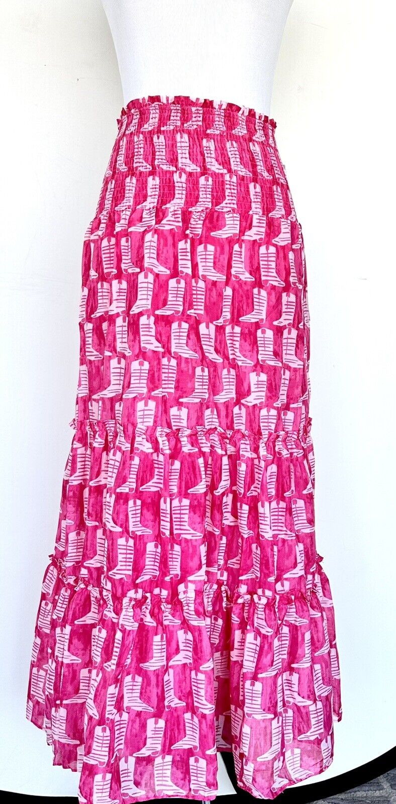 J Marie Dolly Tiered Midi Skirt / Dress size M Retail $158 Price $59 NWT