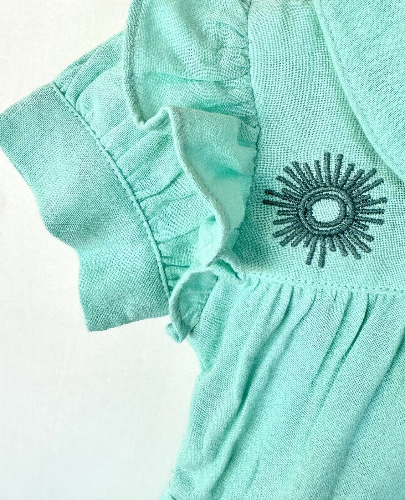 Kate Quinn Sun Embroidered Organic Cotton Gauze Dress 12-18 M $28 NEW