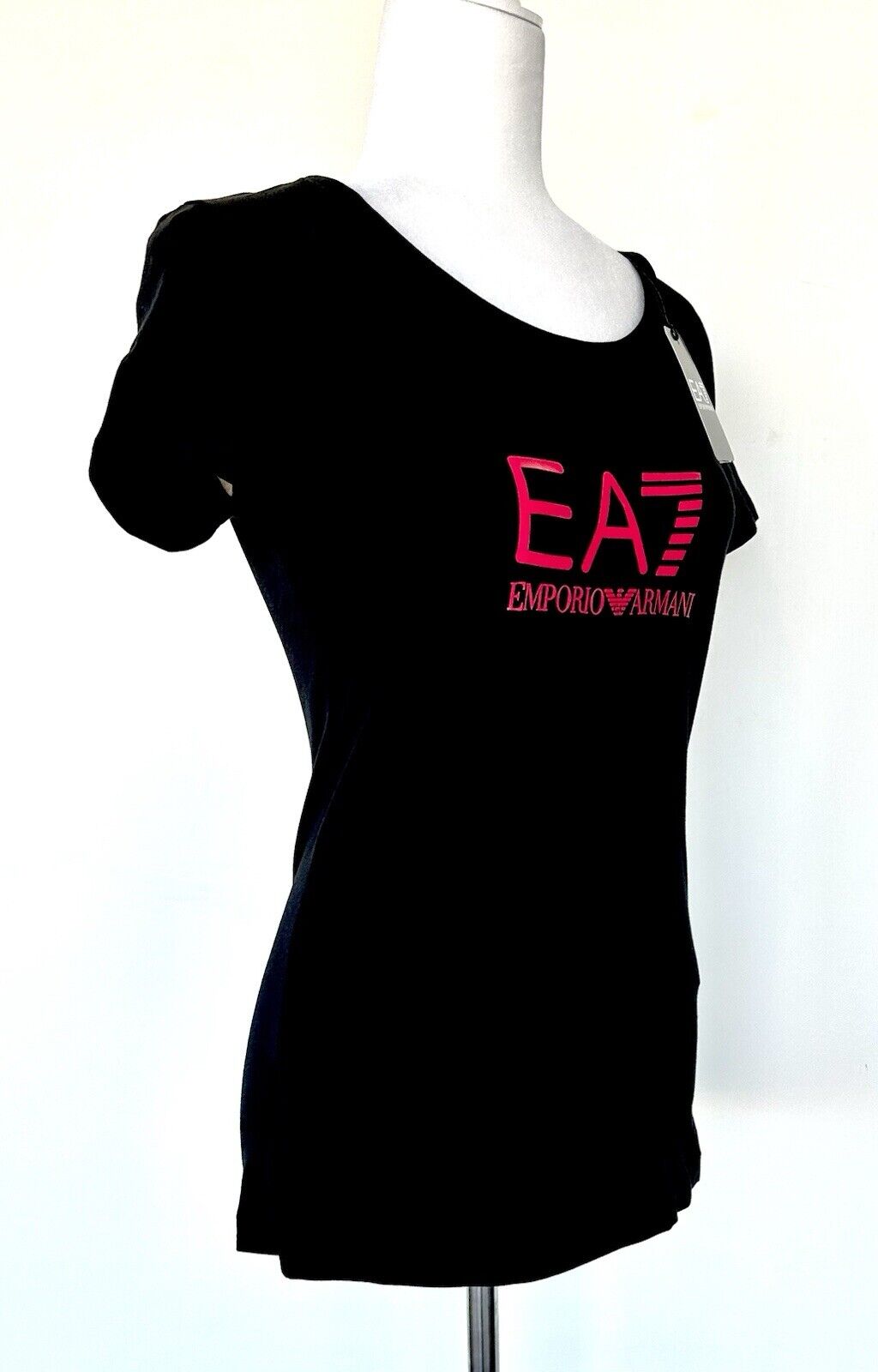 Emporio Armani EA7 Woman’s Black Tee Retail $95 Small New