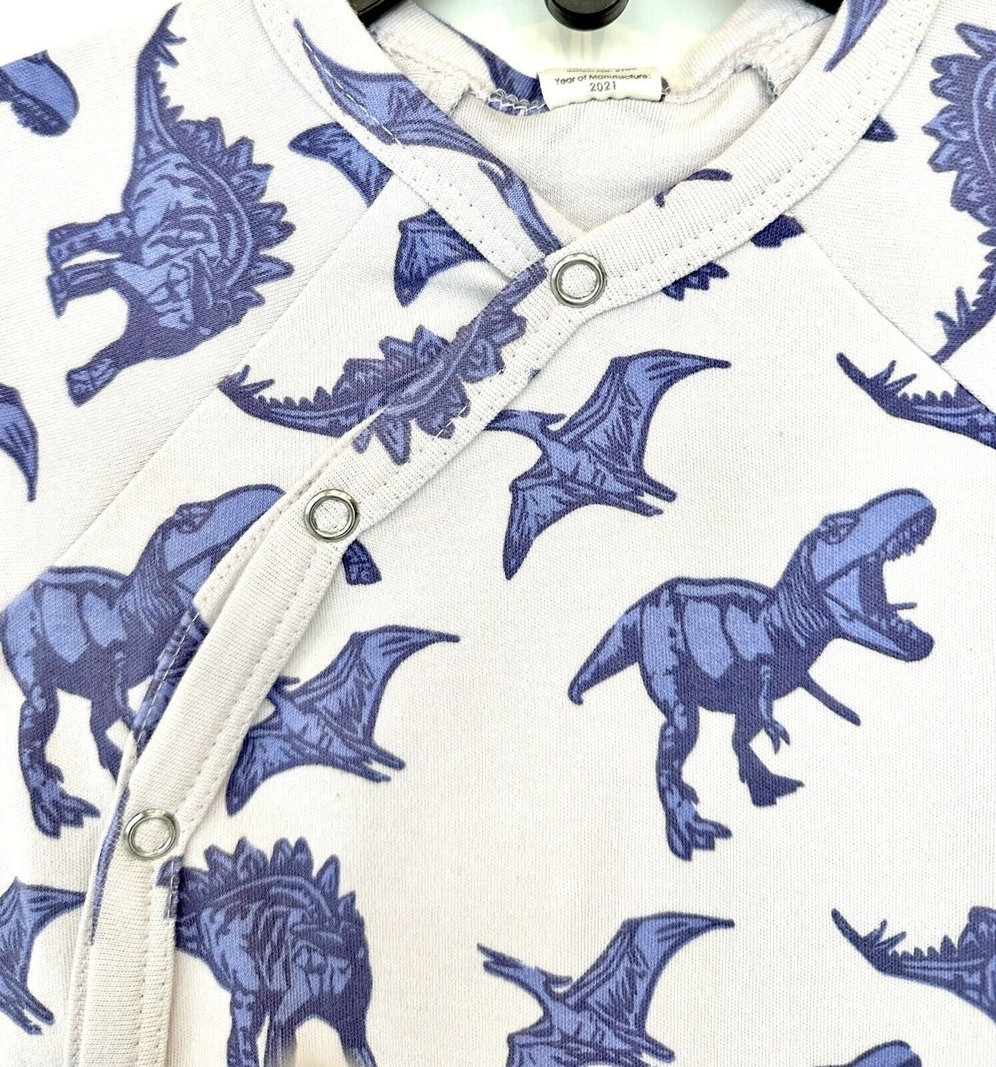 Kate Quinn SS Kimono Style Jumpsuit Organic Cotton Dinosaur 3-6 M Retail $38
