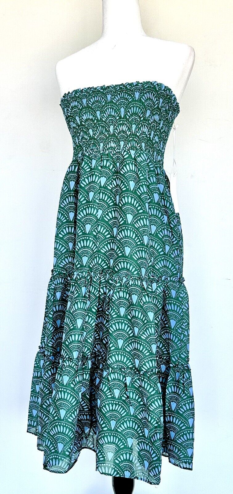 J Marie Norah Tiered Midi Skirt/ Dress size M Retail $158 Price $59 NWT