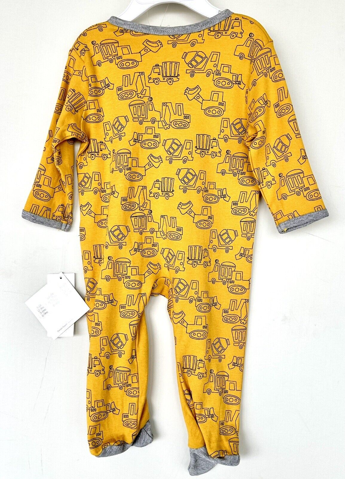 Quiltex Mustard Yellow And Gray Truck Sleepsuit Price $14 3-6 Months