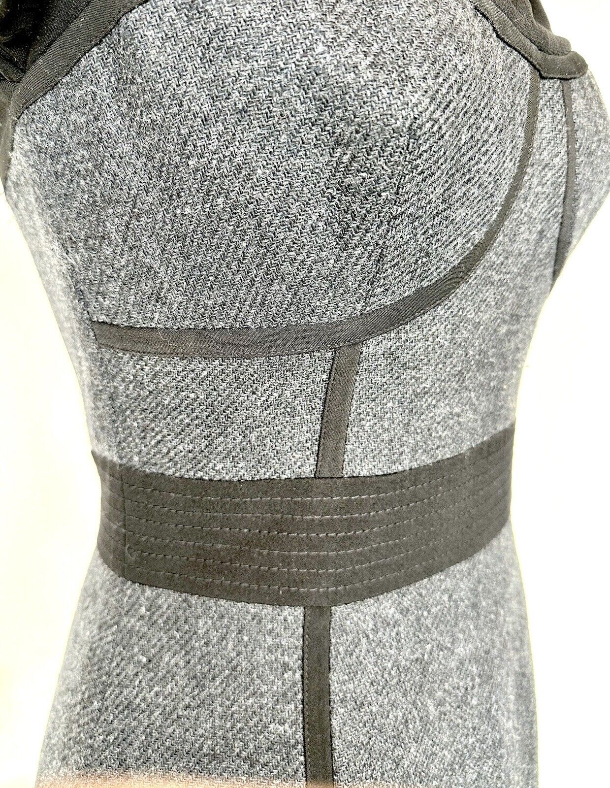Laundry Shelli Segal Corset Top Black And Gray Dress.Size 2 Retails $265 NWT