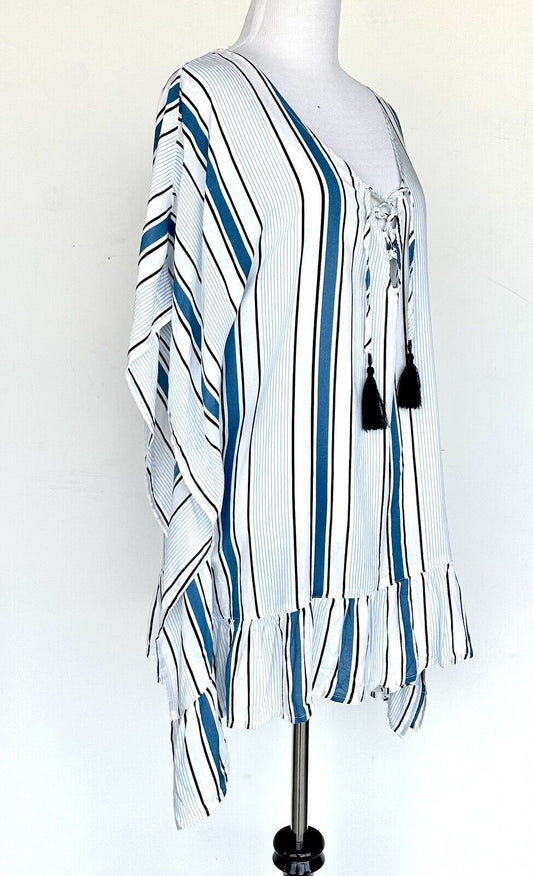 Surf Gypsy Ruffle Hem Lace Up Beach cover-up, size S Retails $68 Price $44 NWT