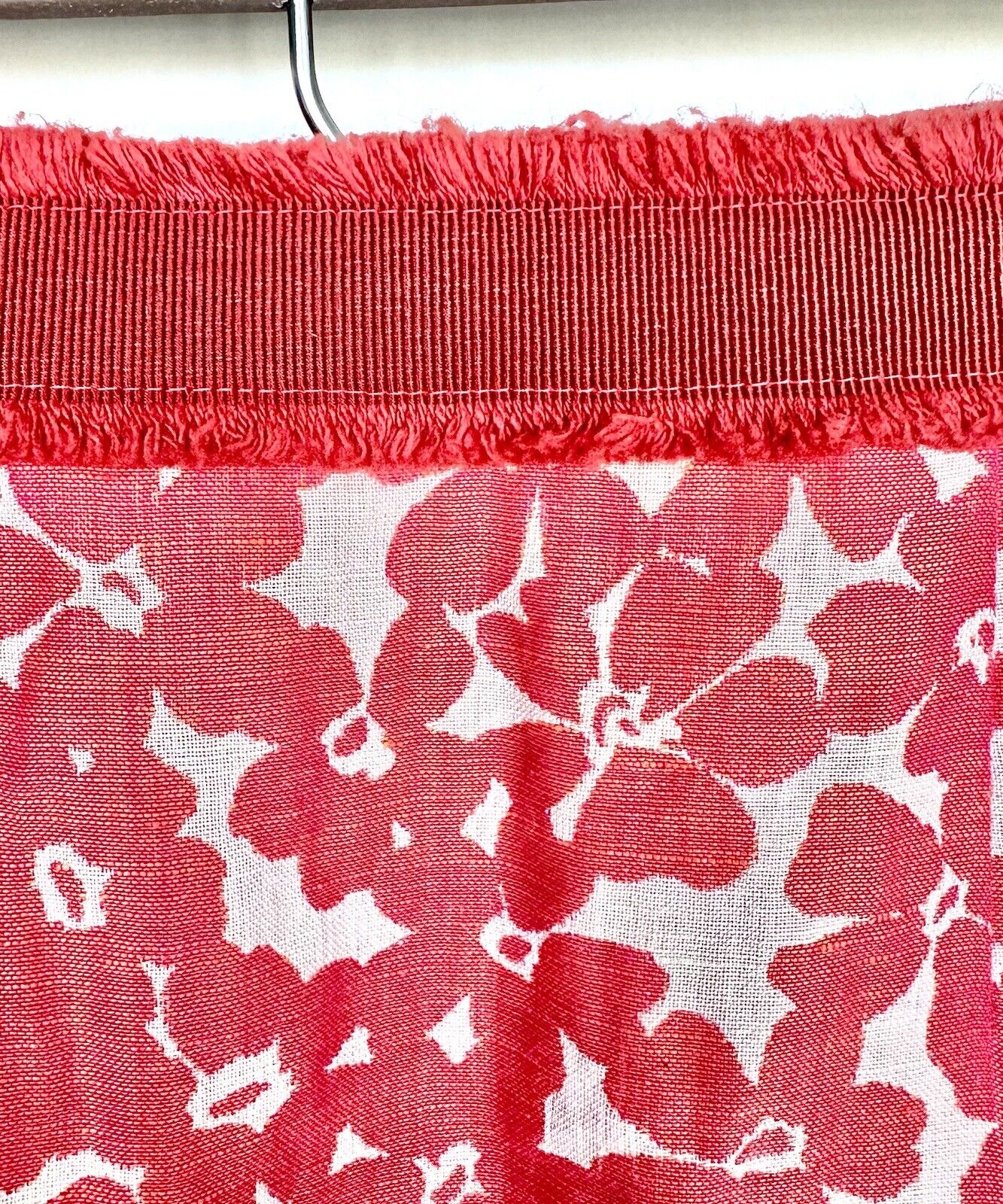 Moschino Orange And Beige Floral Skirt With Grosgrain Ribbon Waist US Size 6