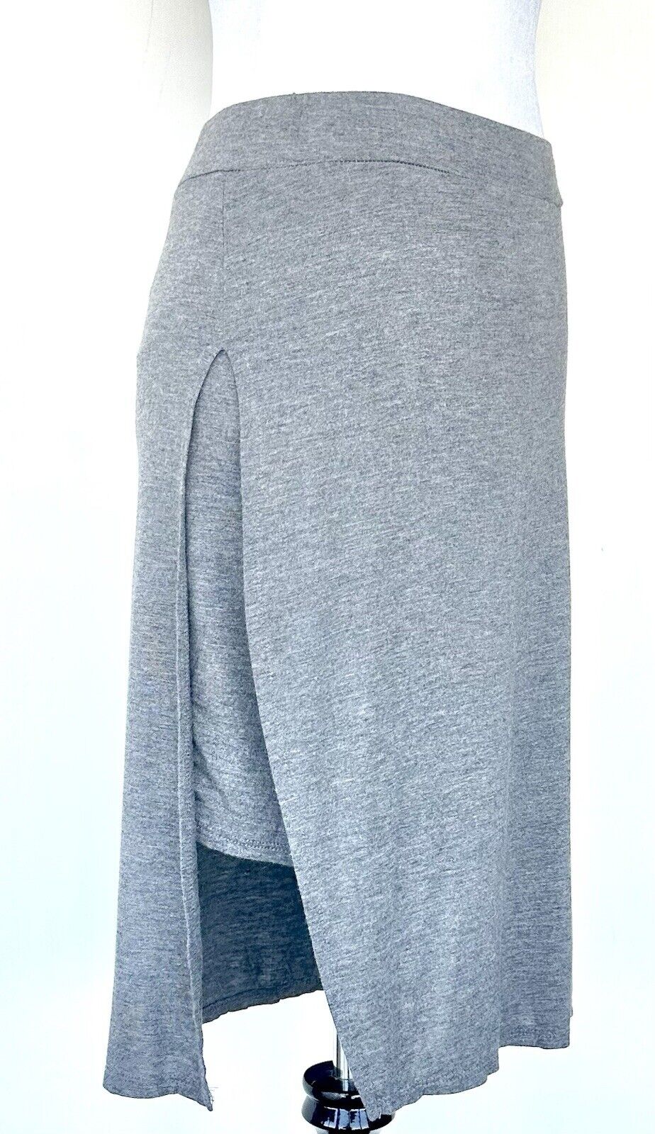 Mono B Skirt Gray Side Split With Second Skirt underneath Medium NEW