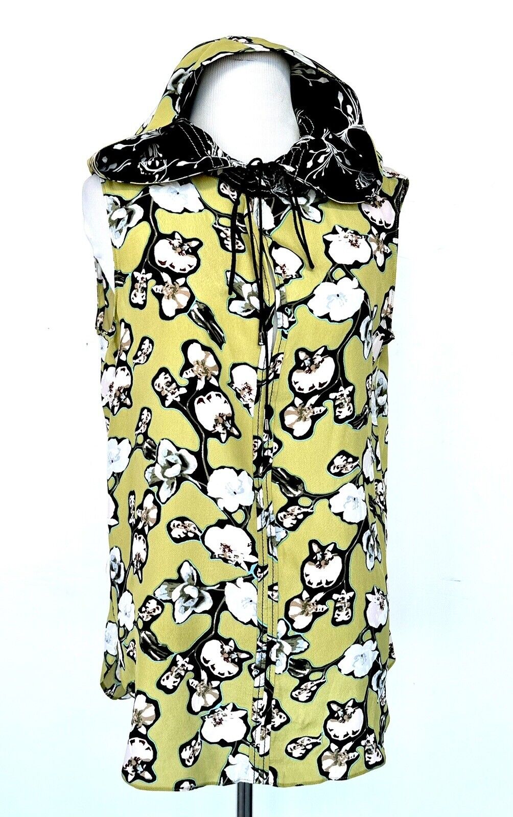 Dorothee Shaumacher Silk Mix Hoody Daydream Meadow Blouse Retail $317 Size 3 (M)