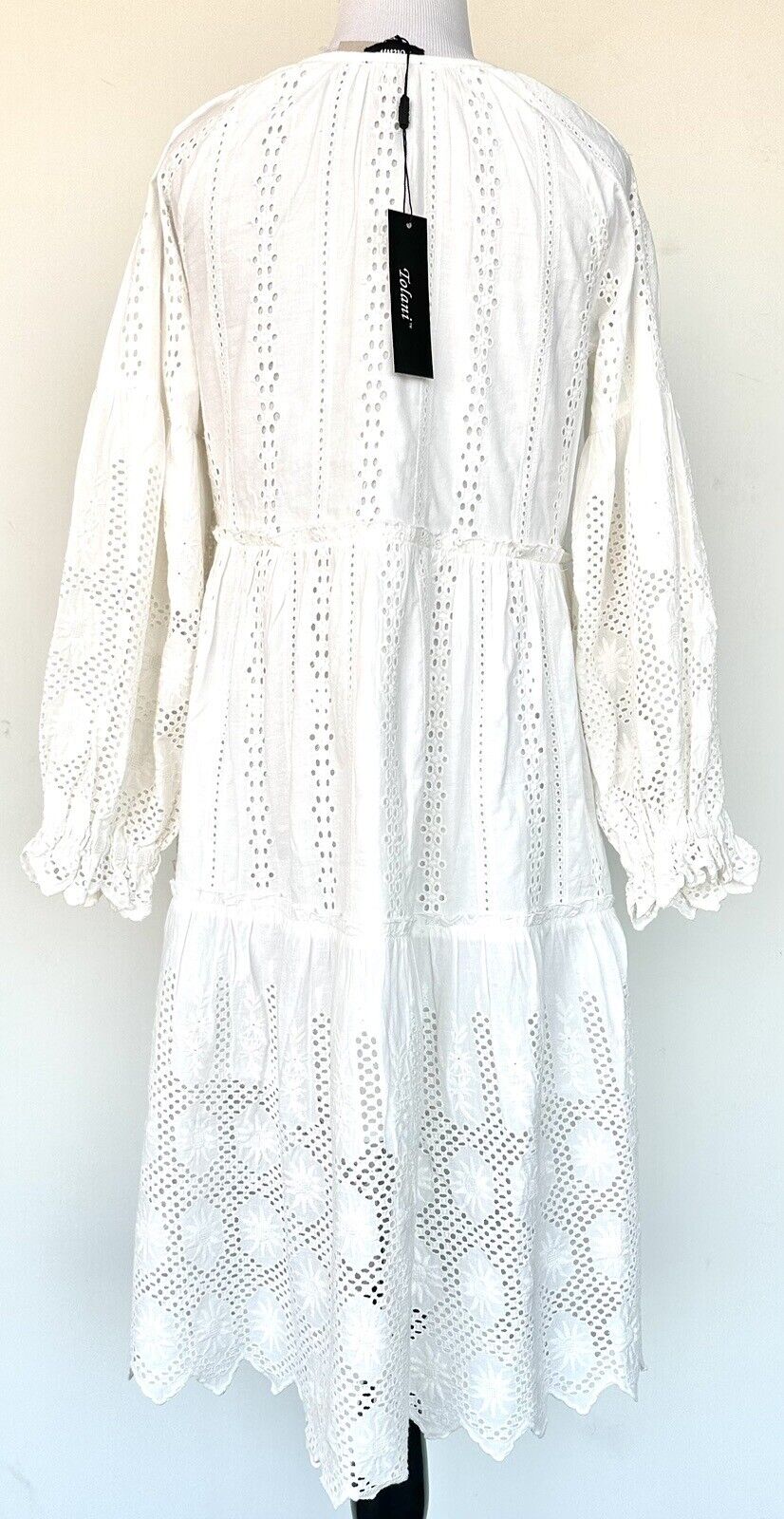 SUNDANCE CATALOG Tolani Vivi Eyelet Lace White Dress Retail $148 Size XS