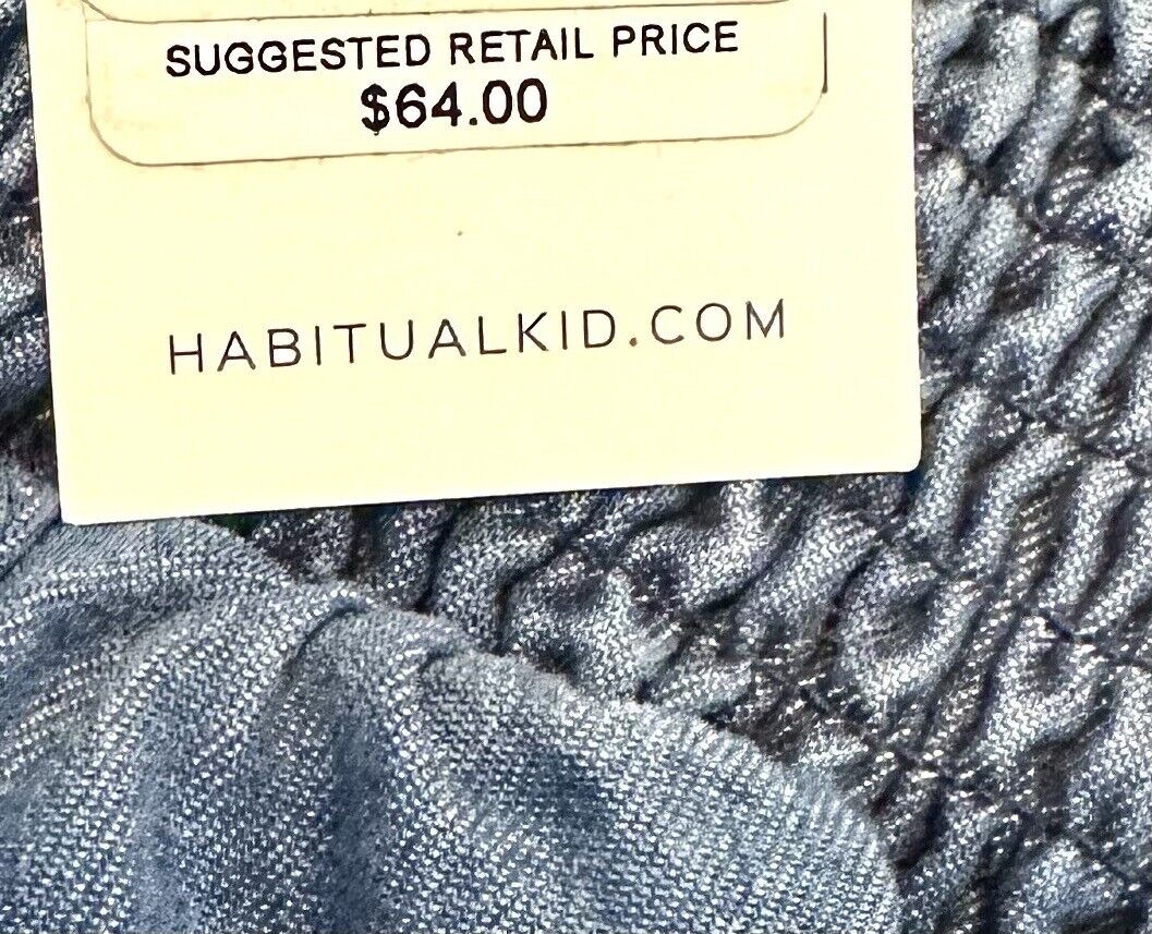 HABITUAL Kids' Smocked Wide-leg Jumpsuit Denim Age 14 Retails $64 Price $44